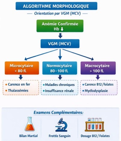Anémie, diagnostic, classification
