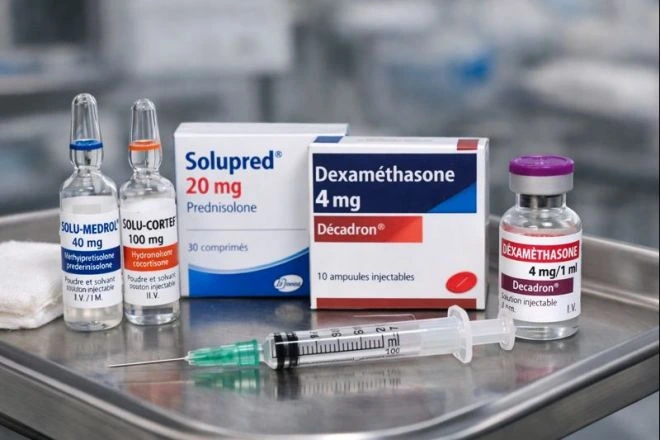 corticoïdes injectables en médecine d'urgence